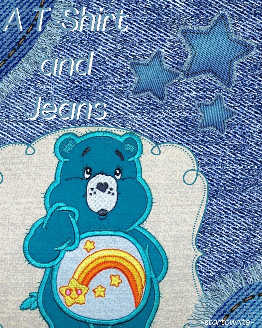 A t-shirt and jeans.